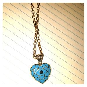 Evil Eye Queen of Hearts long necklace